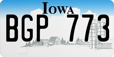 IA license plate BGP773