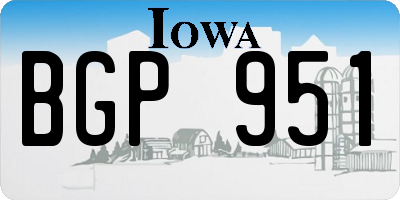 IA license plate BGP951