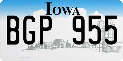 IA license plate BGP955