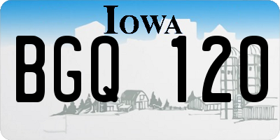 IA license plate BGQ120