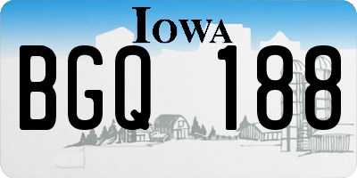 IA license plate BGQ188