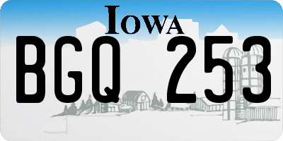 IA license plate BGQ253