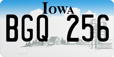 IA license plate BGQ256