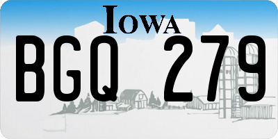 IA license plate BGQ279