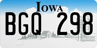 IA license plate BGQ298