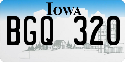 IA license plate BGQ320