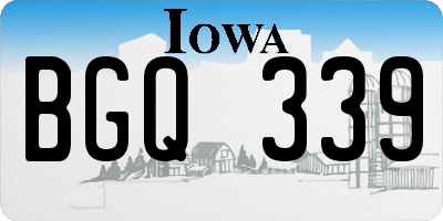 IA license plate BGQ339
