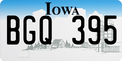IA license plate BGQ395