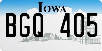 IA license plate BGQ405