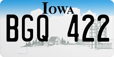 IA license plate BGQ422