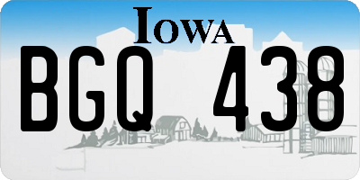 IA license plate BGQ438