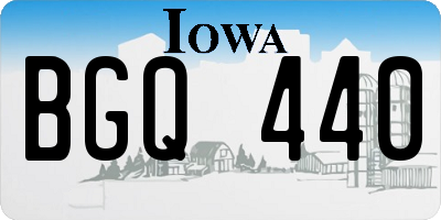 IA license plate BGQ440