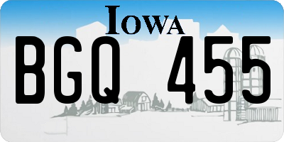 IA license plate BGQ455