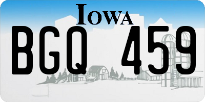 IA license plate BGQ459