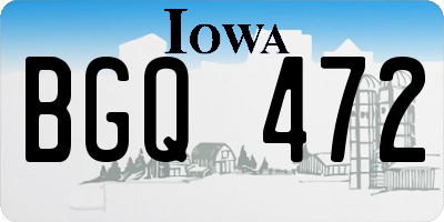 IA license plate BGQ472