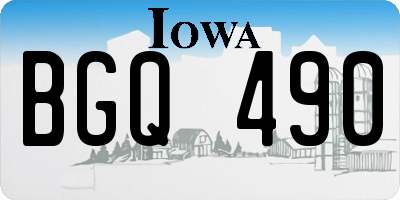 IA license plate BGQ490