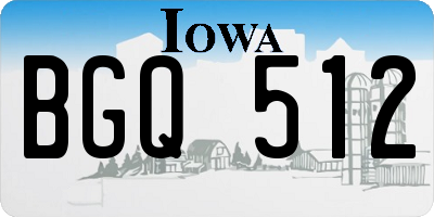 IA license plate BGQ512