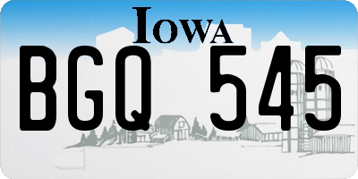 IA license plate BGQ545