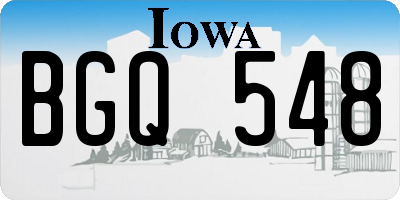 IA license plate BGQ548