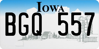 IA license plate BGQ557