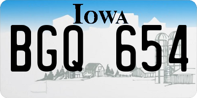 IA license plate BGQ654