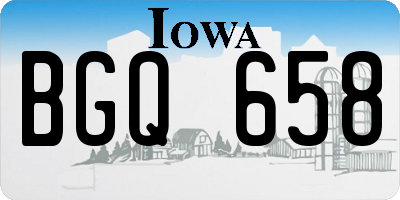IA license plate BGQ658