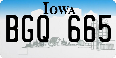IA license plate BGQ665
