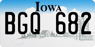 IA license plate BGQ682