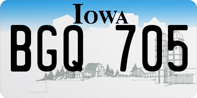 IA license plate BGQ705