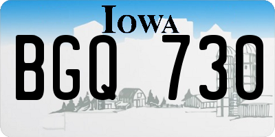 IA license plate BGQ730