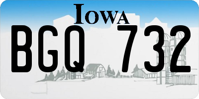 IA license plate BGQ732