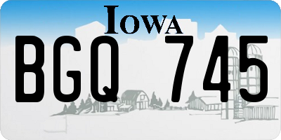 IA license plate BGQ745