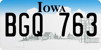 IA license plate BGQ763