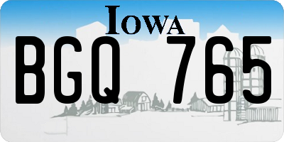 IA license plate BGQ765