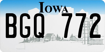 IA license plate BGQ772