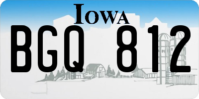 IA license plate BGQ812