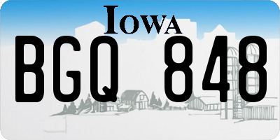 IA license plate BGQ848