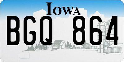 IA license plate BGQ864