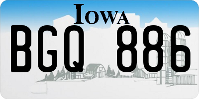 IA license plate BGQ886
