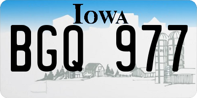 IA license plate BGQ977