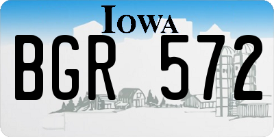 IA license plate BGR572