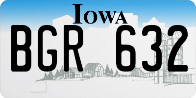 IA license plate BGR632