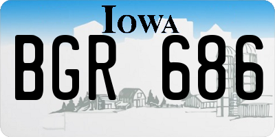 IA license plate BGR686