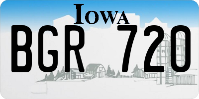 IA license plate BGR720