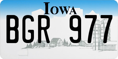 IA license plate BGR977