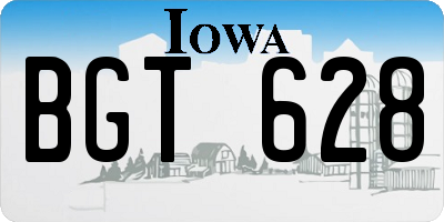 IA license plate BGT628