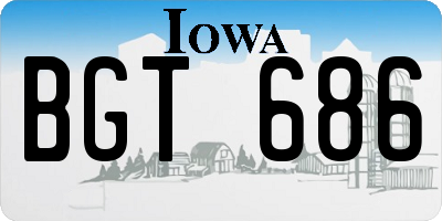 IA license plate BGT686