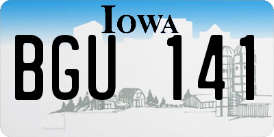 IA license plate BGU141