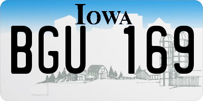 IA license plate BGU169