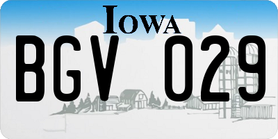 IA license plate BGV029